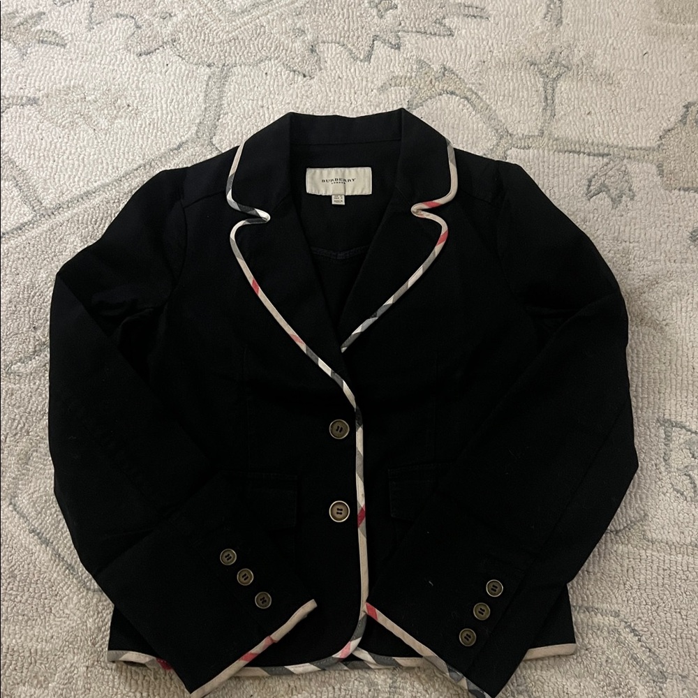 Burberry Black Blazer with Cream Piping